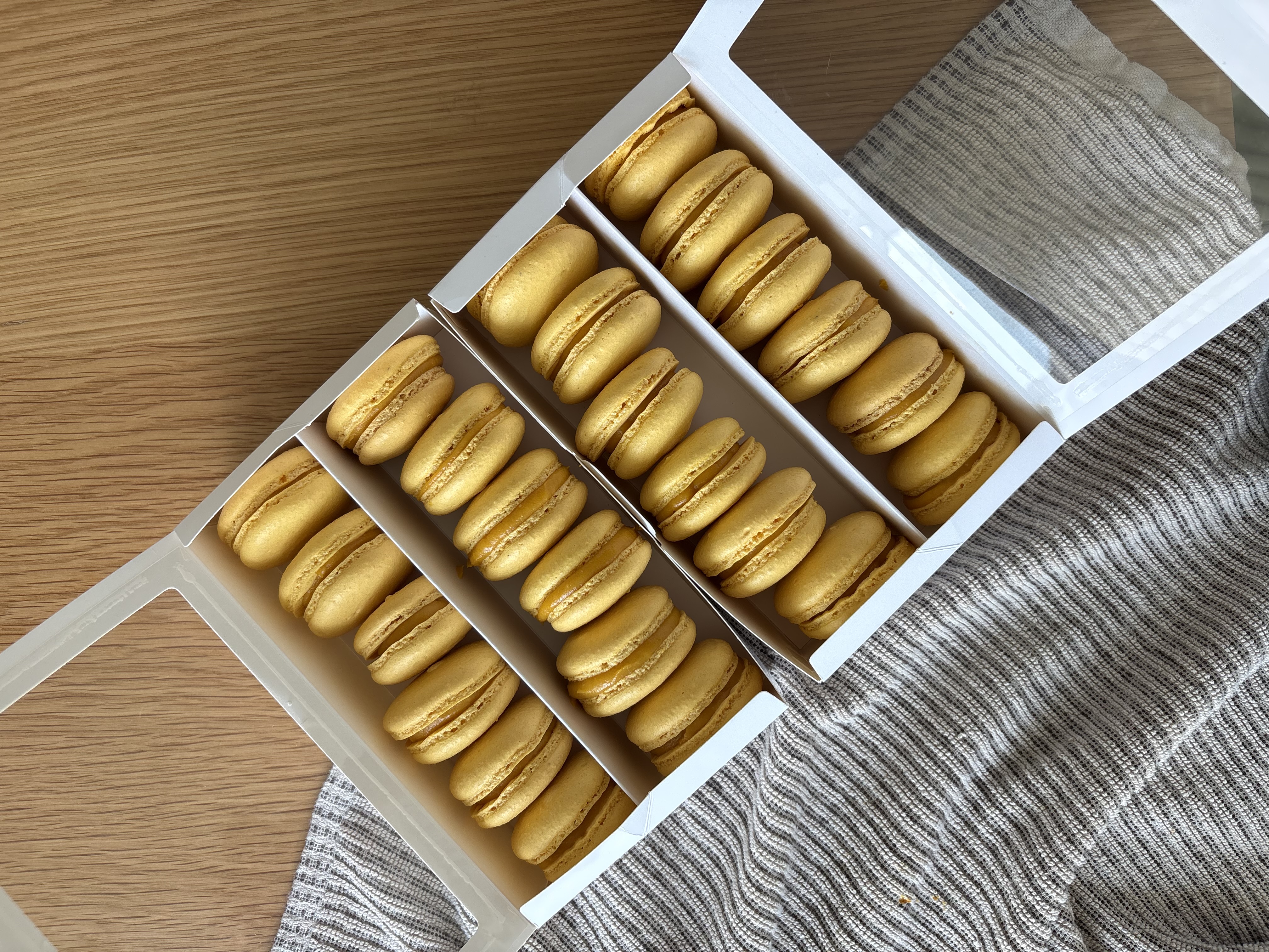 Mango Burfi Macarons